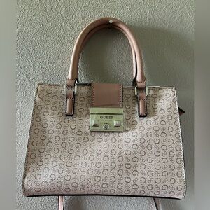 GUESS Pink Monogram Satchel